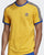 Adidas Originals 3 Stripes T Shirt Golden Yellow/Royal