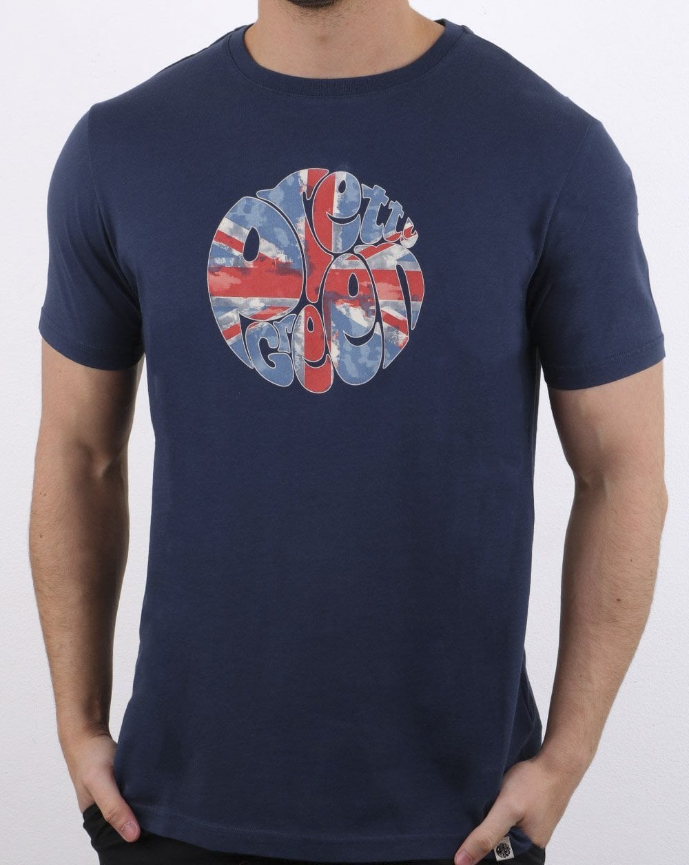 Pretty Green 80s Casuals UJ T-shirt Navy