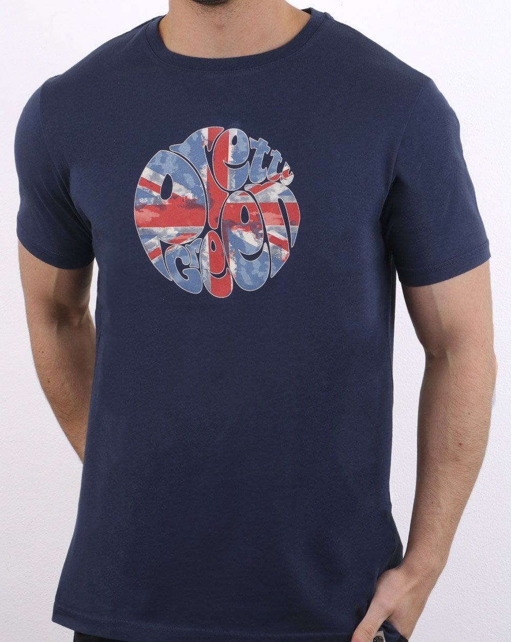 Pretty Green 80s Casuals UJ T-shirt Navy