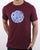 Pretty Green 80s Casual T-Shirt Claret/Sky Blue - exclusive