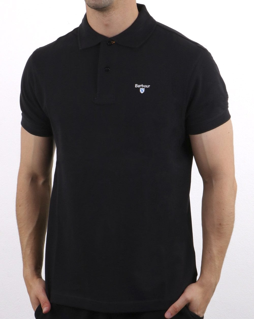 Barbour Tartan Pique Polo Black