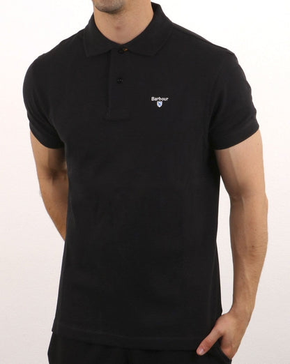 Barbour Tartan Pique Polo Black