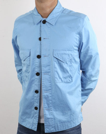 Pretty Green Connor Overshirt Light Blue