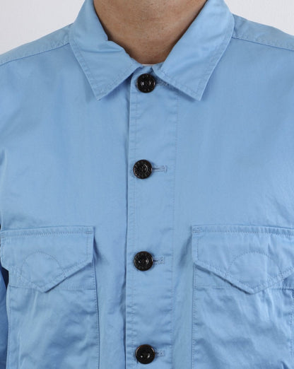 Pretty Green Connor Overshirt Light Blue