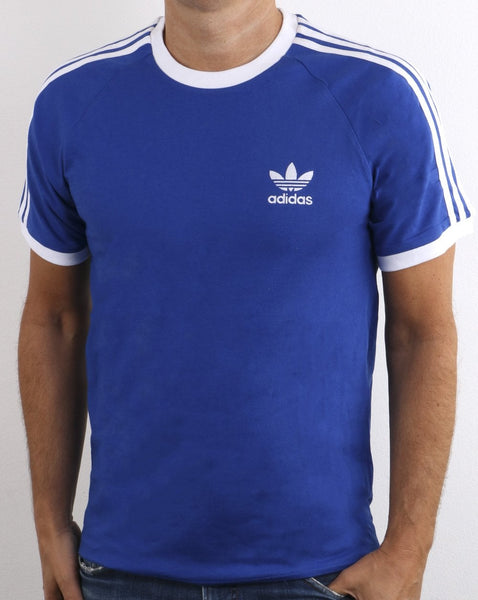 Adidas Originals 3 Stripes T Shirt Royal Blue