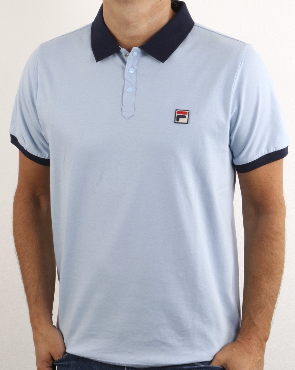 Fila Vintage Panatta Polo Shirt Sky Blue