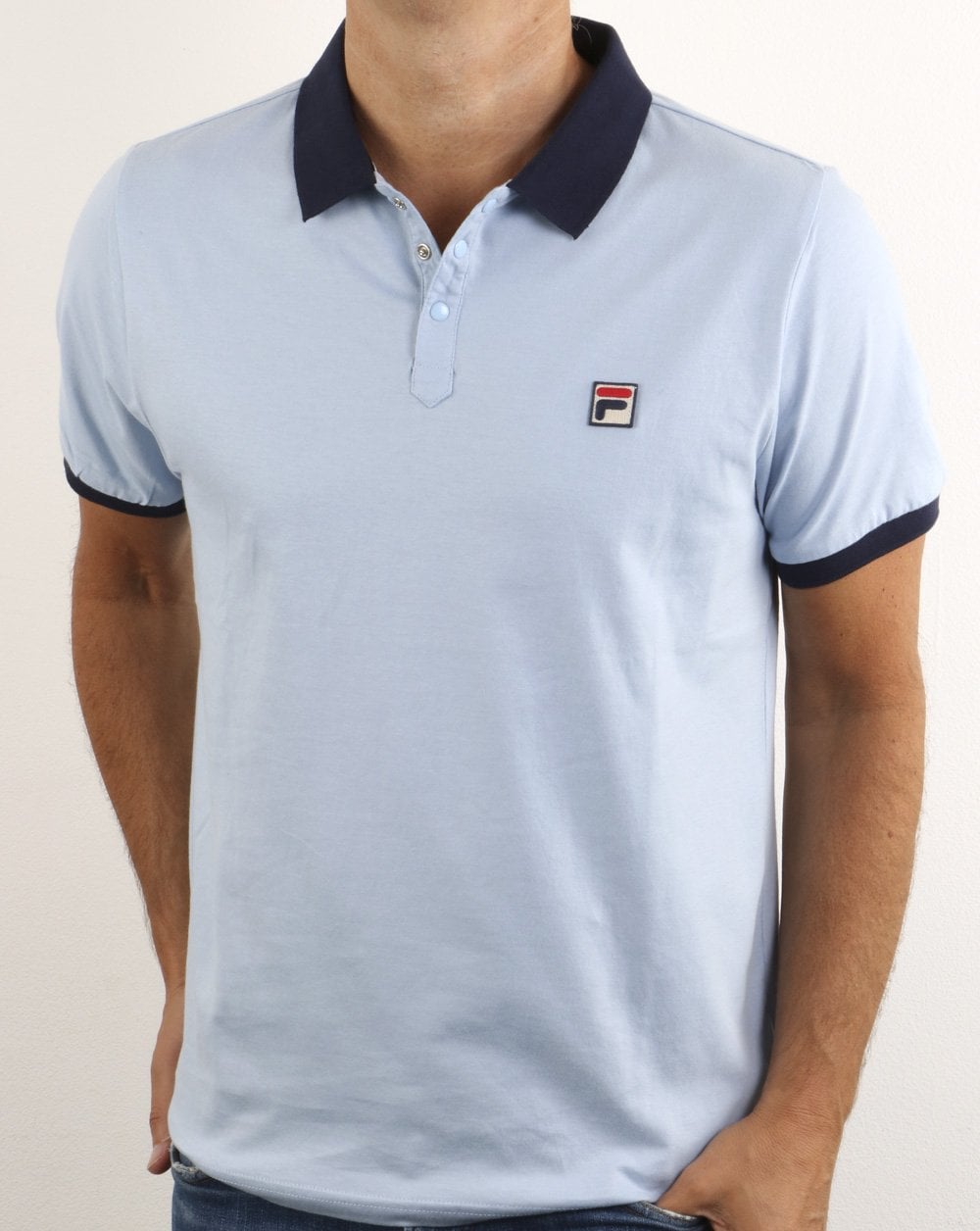 Fila Vintage Panatta Polo Shirt Sky Blue