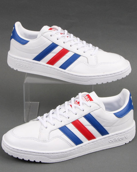 Adidas Team Court Trainers White/Royal/Scarlet