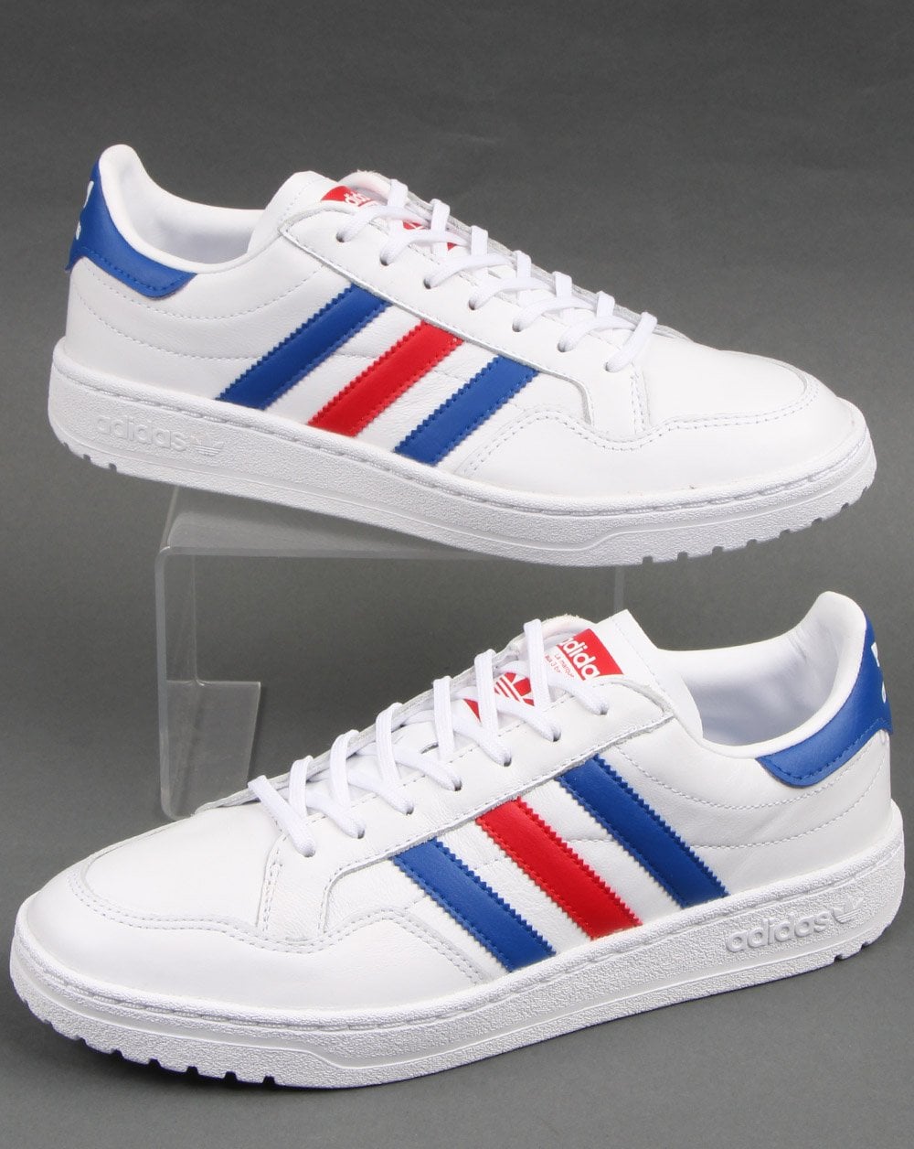 Adidas Team Court Trainers White/Royal/Scarlet
