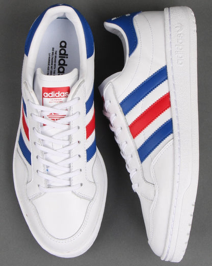 Adidas Team Court Trainers White/Royal/Scarlet