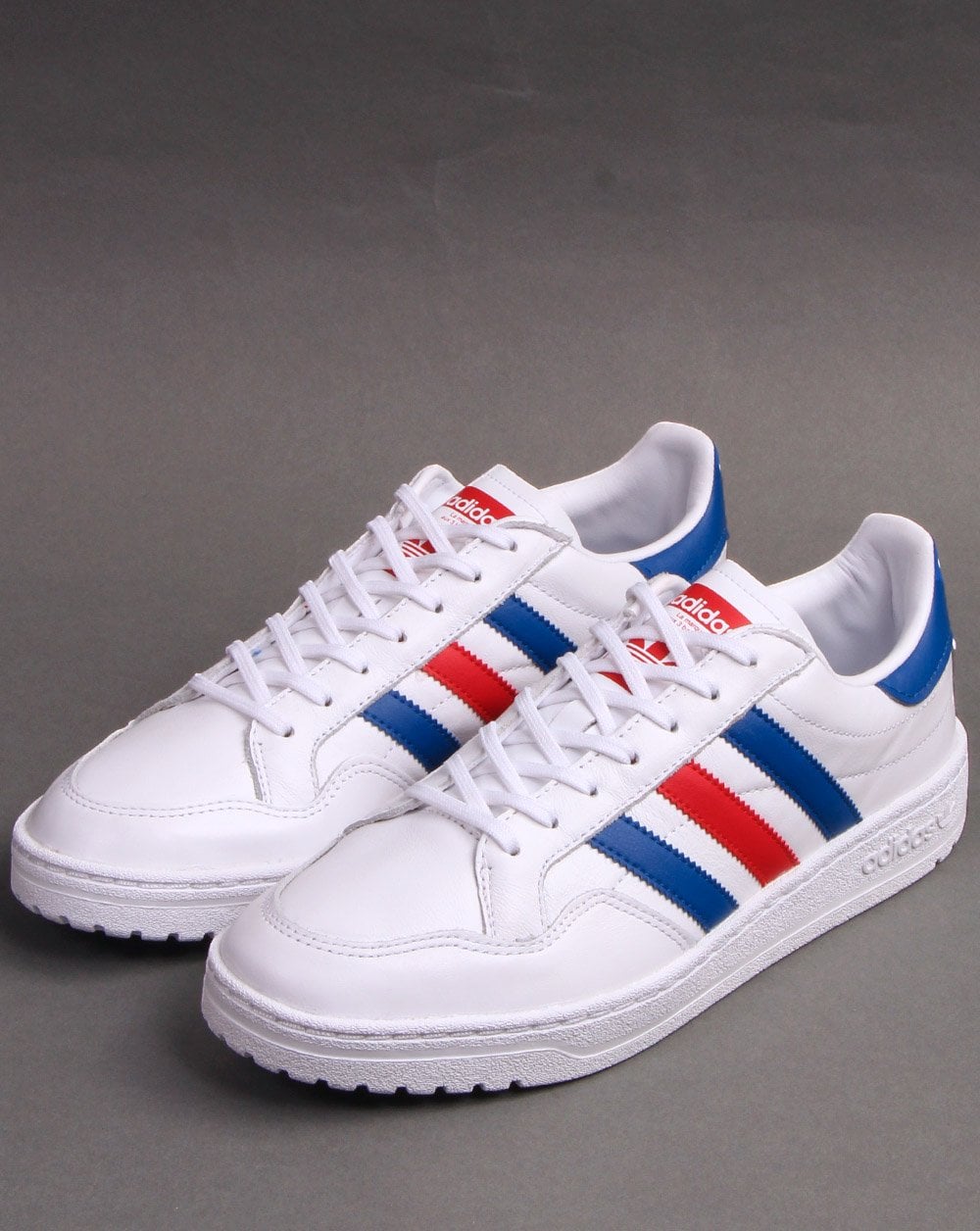 Adidas Team Court Trainers White/Royal/Scarlet