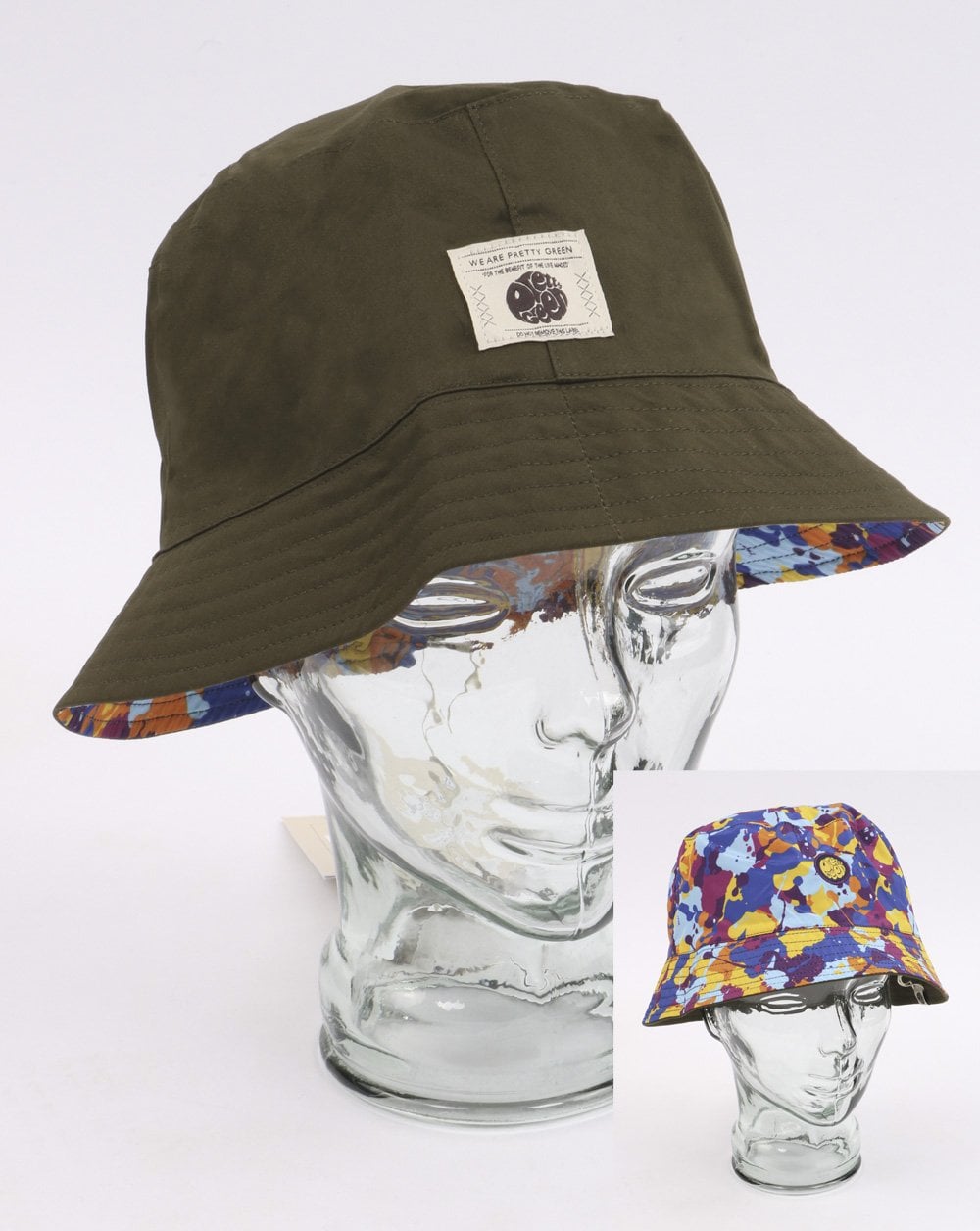 Pretty Green Reversible Camo Bucket Hat