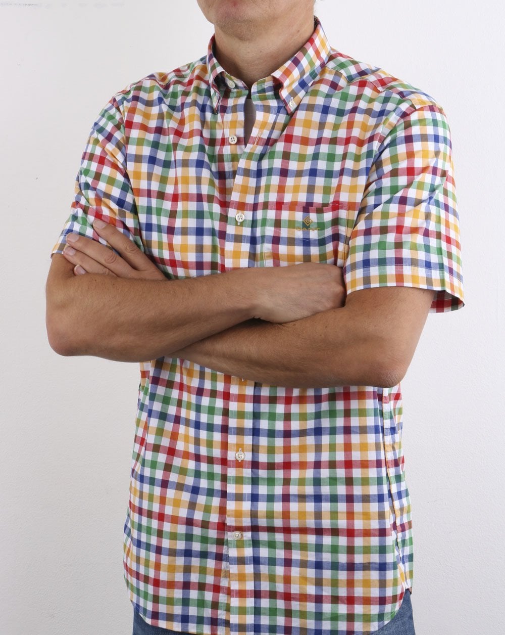 Gant Gingham Shirt Ivy Gold