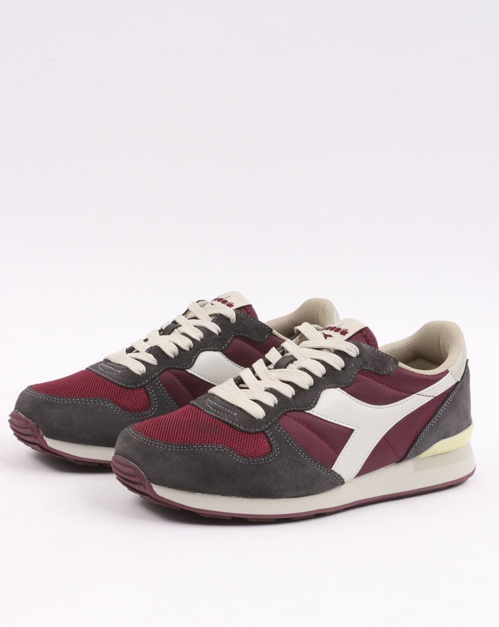 Diadora Camaro Trainers Burgundy/Grey