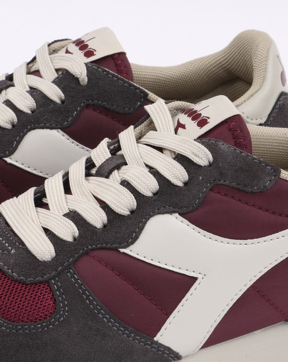 Diadora Camaro Trainers Burgundy/Grey
