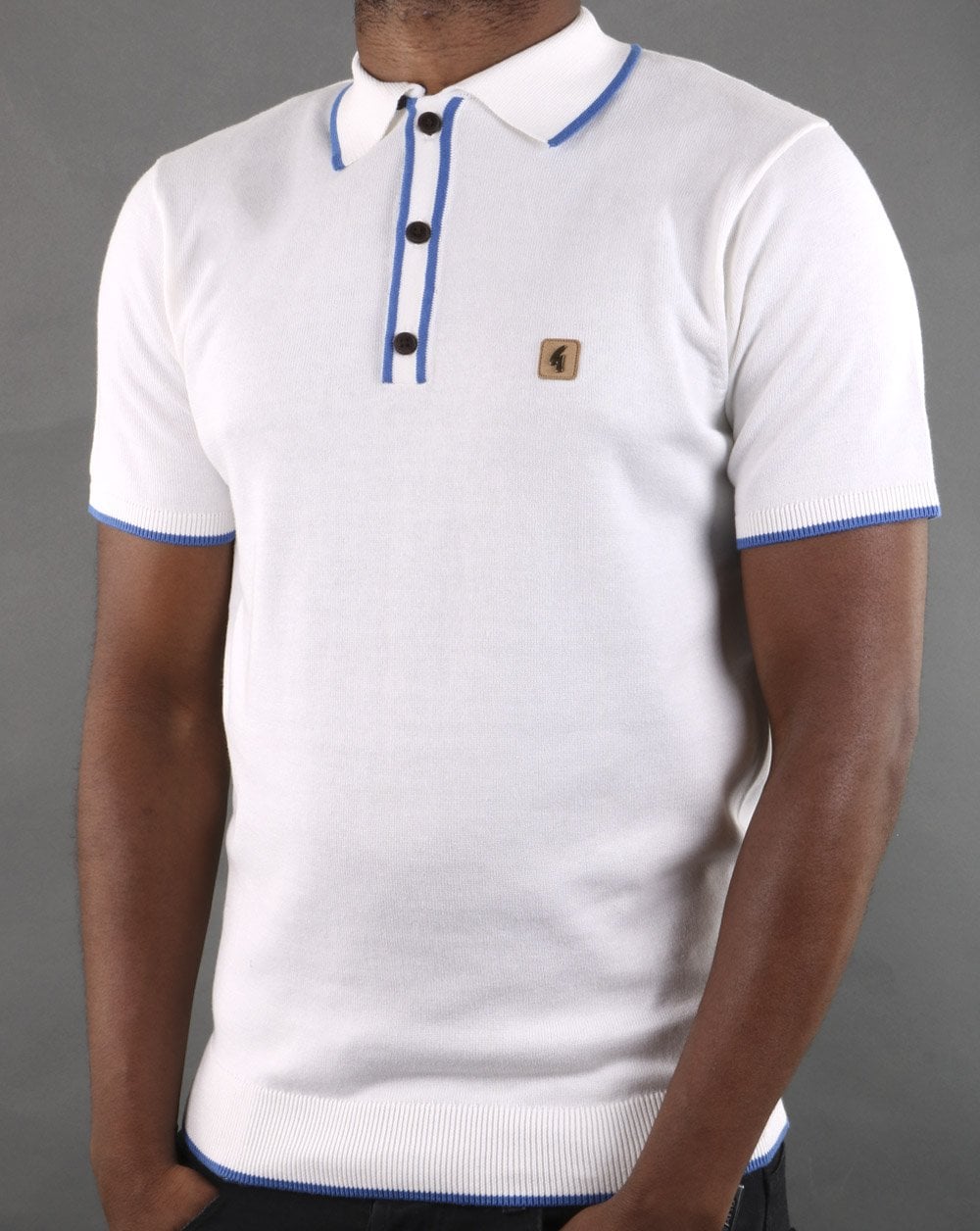 Gabicci Vintage Linekar Polo Shirt White