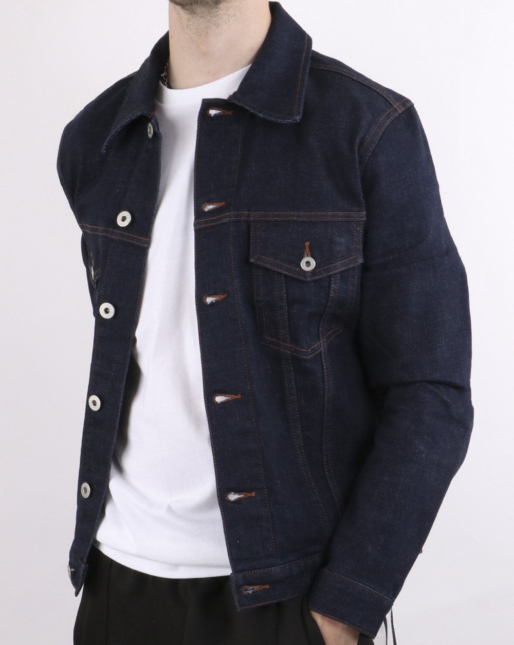Pretty Green Denim Jacket Navy
