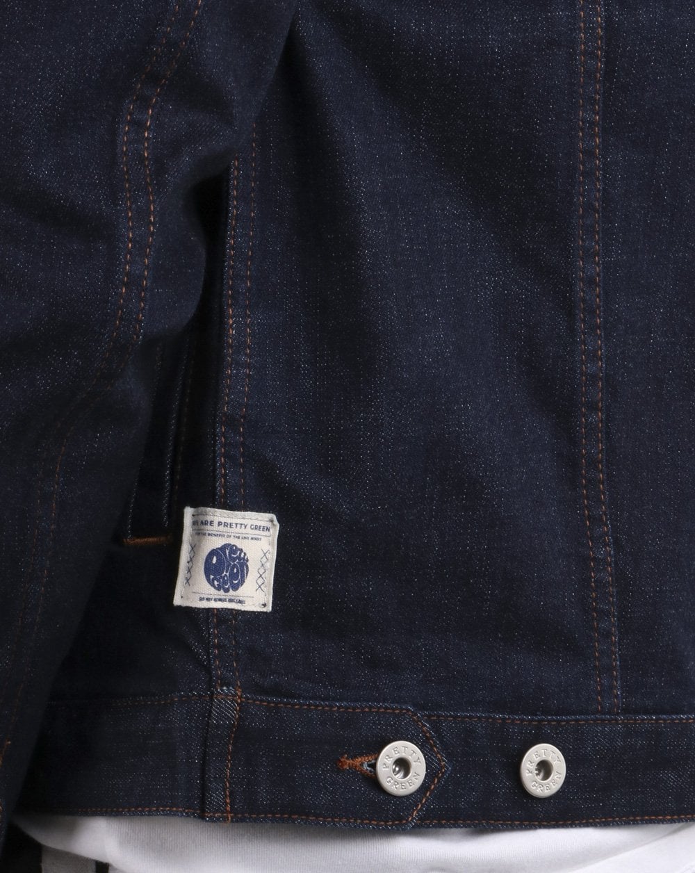 Pretty Green Denim Jacket Navy