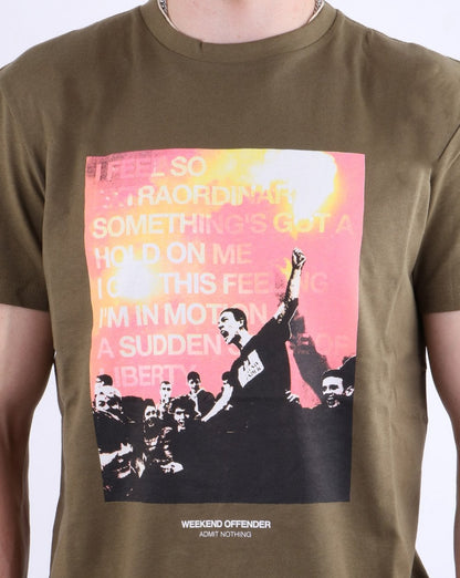 Weekend Offender True Faith T Shirt Military Green