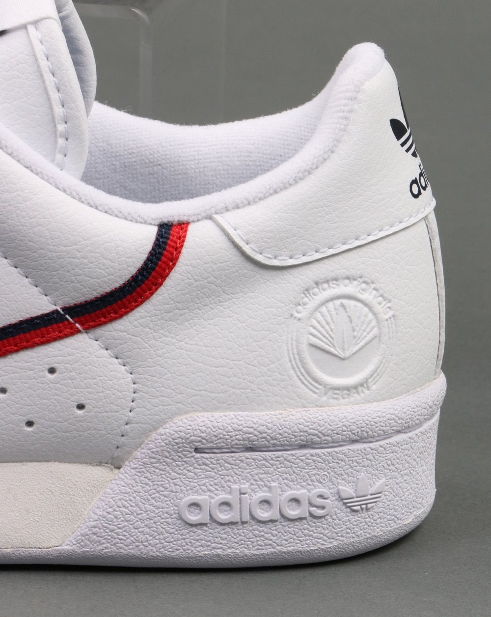 Adidas Continental 80 Vegan Trainers White/Navy/Red