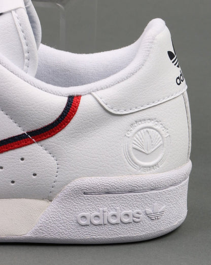 Adidas Continental 80 Vegan Trainers White/Navy/Red