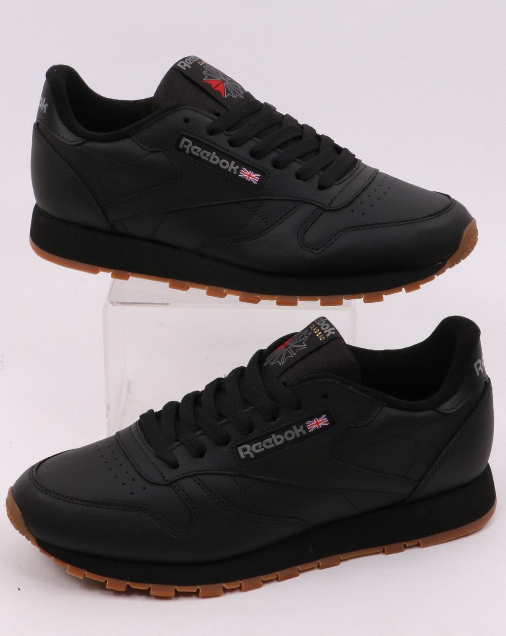 Reebok Classic Leather Trainers Black/Gum
