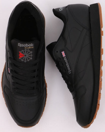 Reebok Classic Leather Trainers Black/Gum