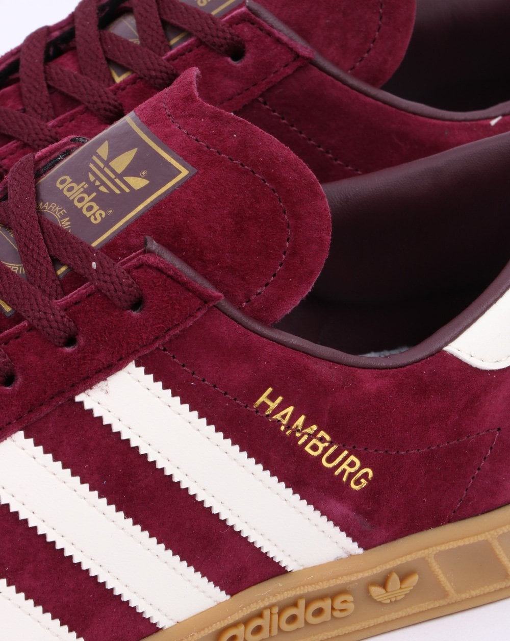 Adidas Hamburg Trainers Burgundy/White