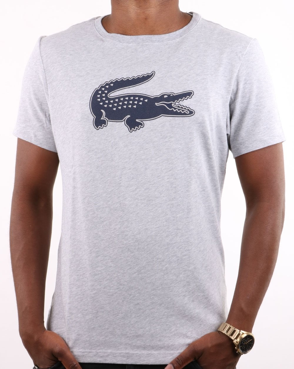 Lacoste Logo T-shirt Silver Chine/Navy
