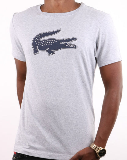 Lacoste Logo T-shirt Silver Chine/Navy