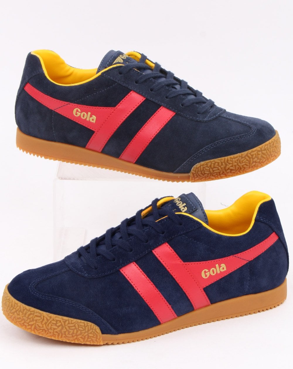 Gola Harrier Suede Trainer Navy/Red