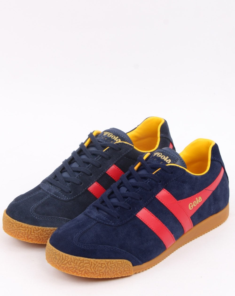 Gola Harrier Suede Trainer Navy/Red
