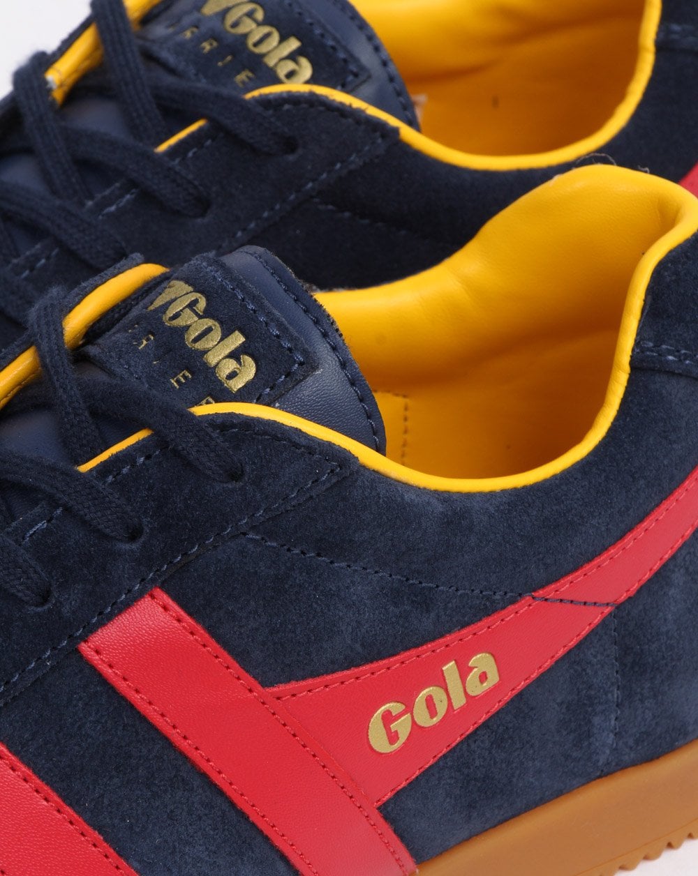 Gola Harrier Suede Trainer Navy/Red