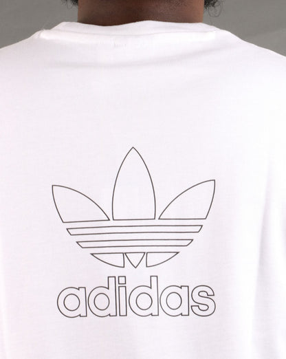 Adidas Originals Trefoil Long Sleeve T Shirt White