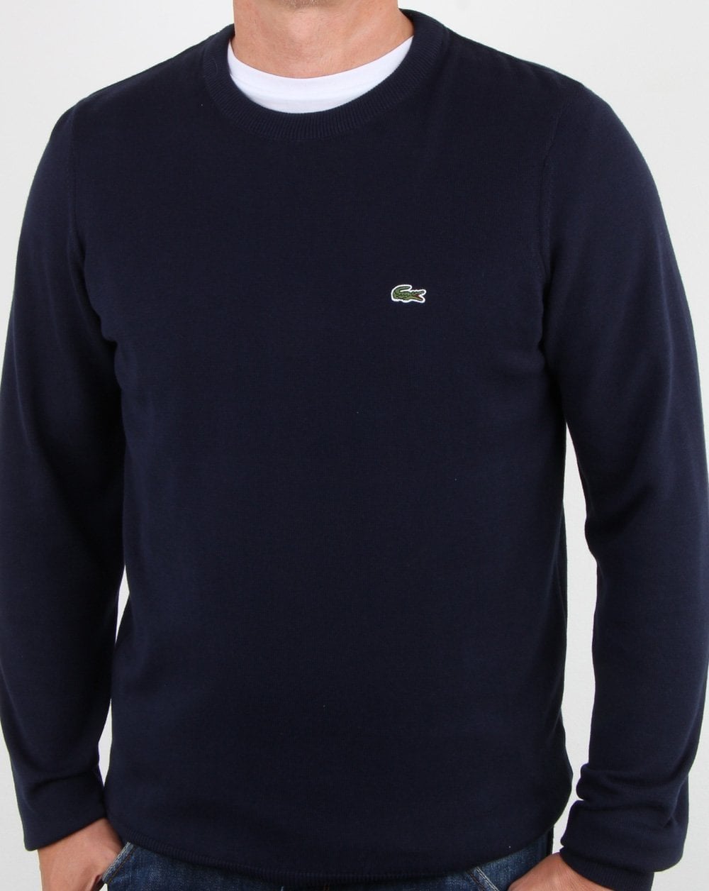 Lacoste Crew Neck Knit Jumper Navy