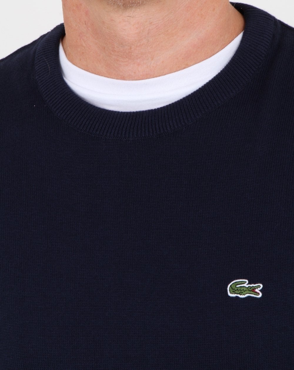 Lacoste Crew Neck Knit Jumper Navy