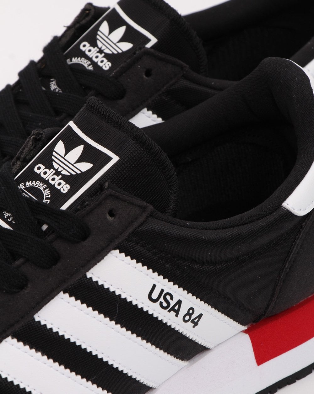 Adidas Usa 84 Trainers Black/White/Scarlet