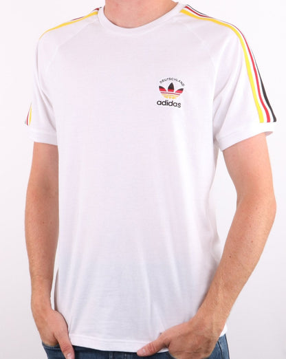 Adidas Originals 3 Stripes Deutsch T Shirt White