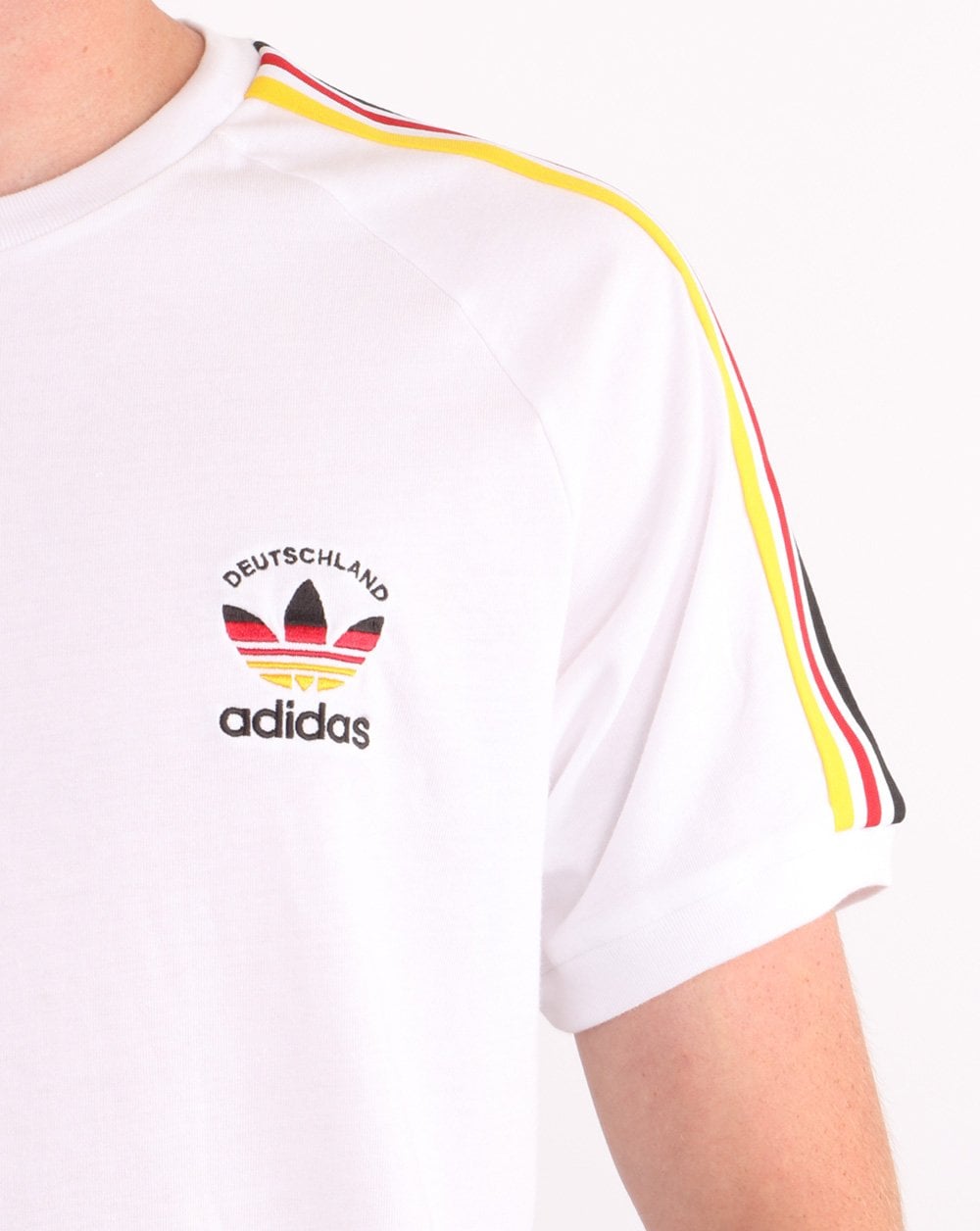 Adidas Originals 3 Stripes Deutsch T Shirt White