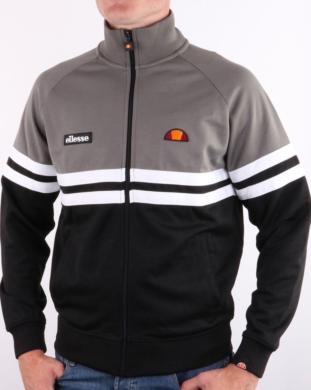 Ellesse Rimini Track Top Grey/black/white