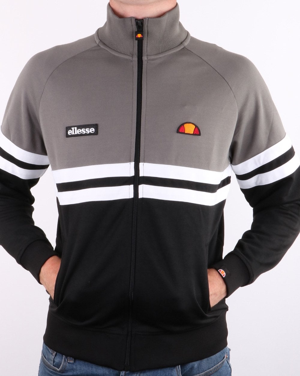 Ellesse Rimini Track Top Grey/black/white