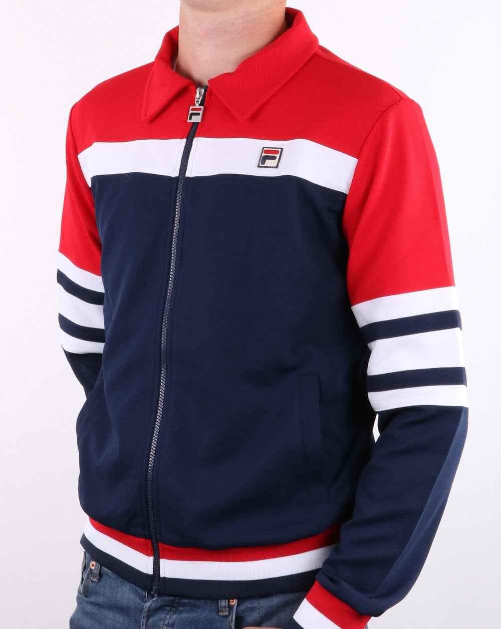 Fila Vintage Courto Track Top Red/Navy/White