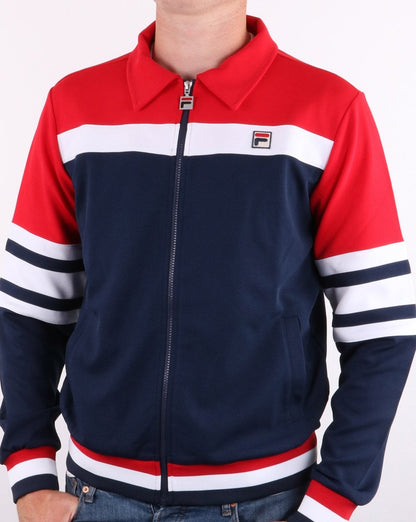 Fila Vintage Courto Track Top Red/Navy/White