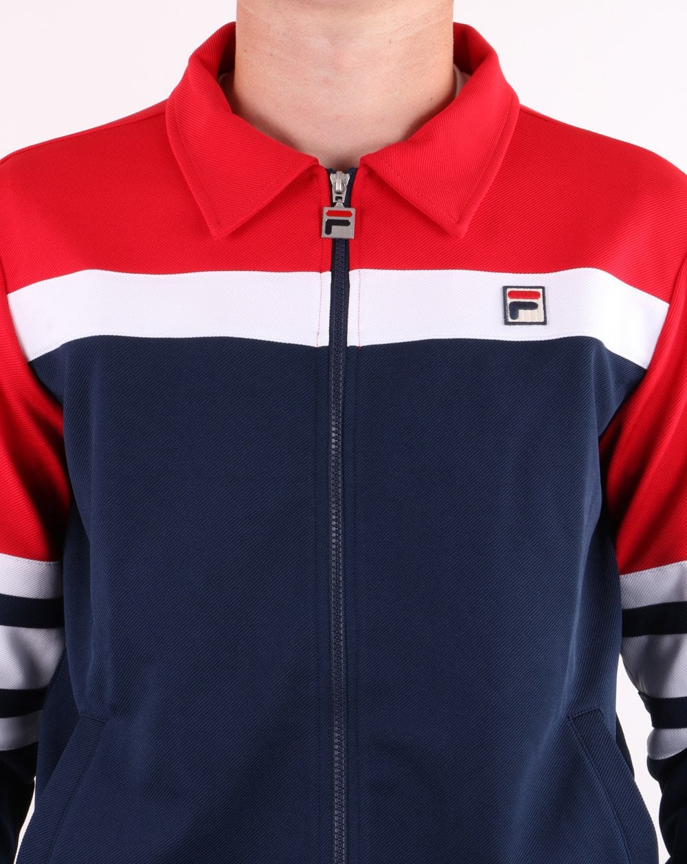 Fila Vintage Courto Track Top Red/Navy/White