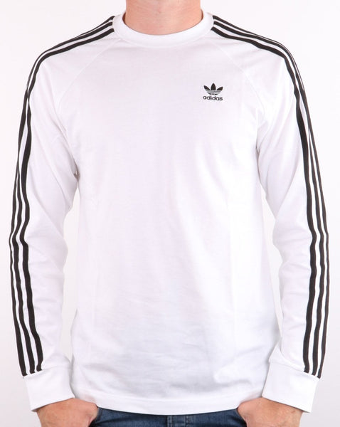 Adidas Originals 3 Stripes Long Sleeve Tee White/black