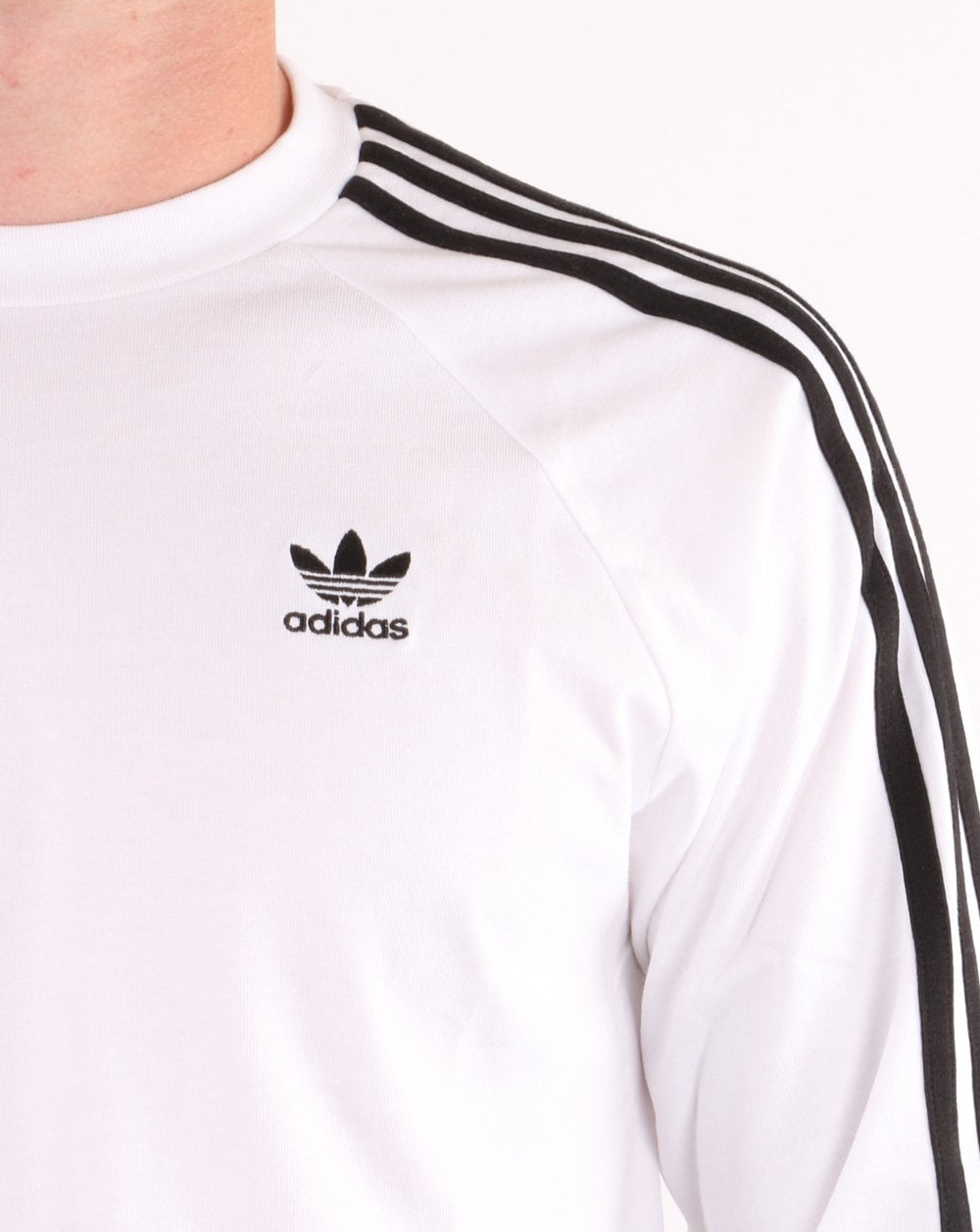 Adidas Originals 3 Stripes Long Sleeve Tee White/black