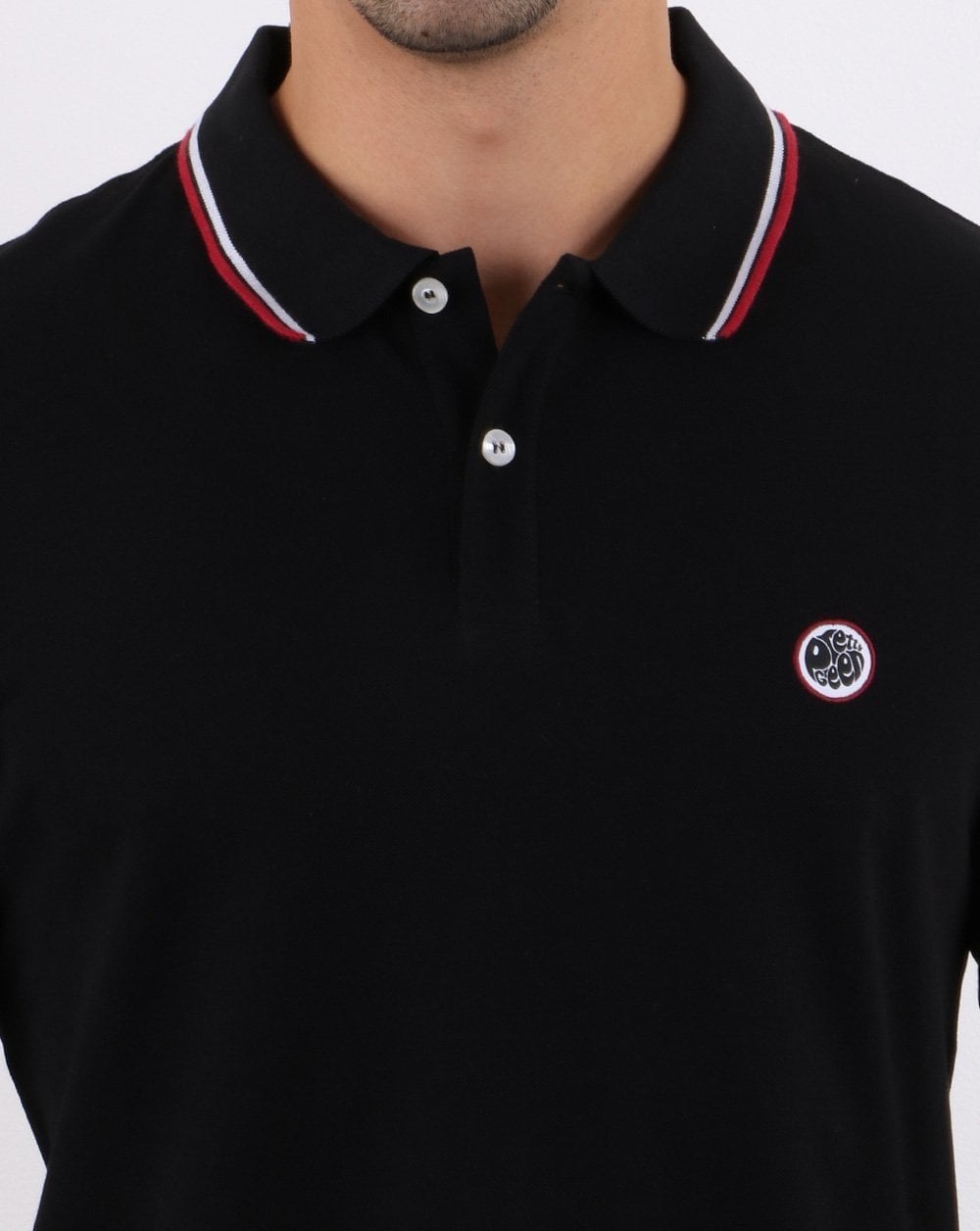 Pretty Green Barton Long Sleeve Polo Black