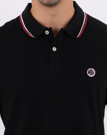 Pretty Green Barton Long Sleeve Polo Black