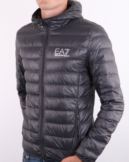 Emporio Armani EA7 Emporio Armani EA7 Core Logo Down Hooded Jacket Anthracite