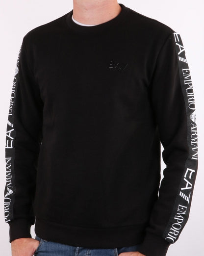 Emporio Armani EA7 Taping Sweatshirt Black